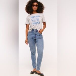 Abercrombie & Fitch Vintage The Skinny High Rise “Curve Love” Distressed Jeans